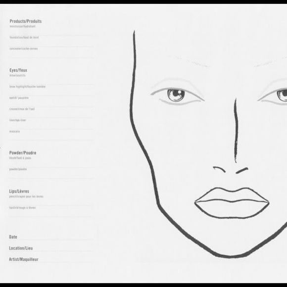 Mac Cosmetics Blank Face Charts Download